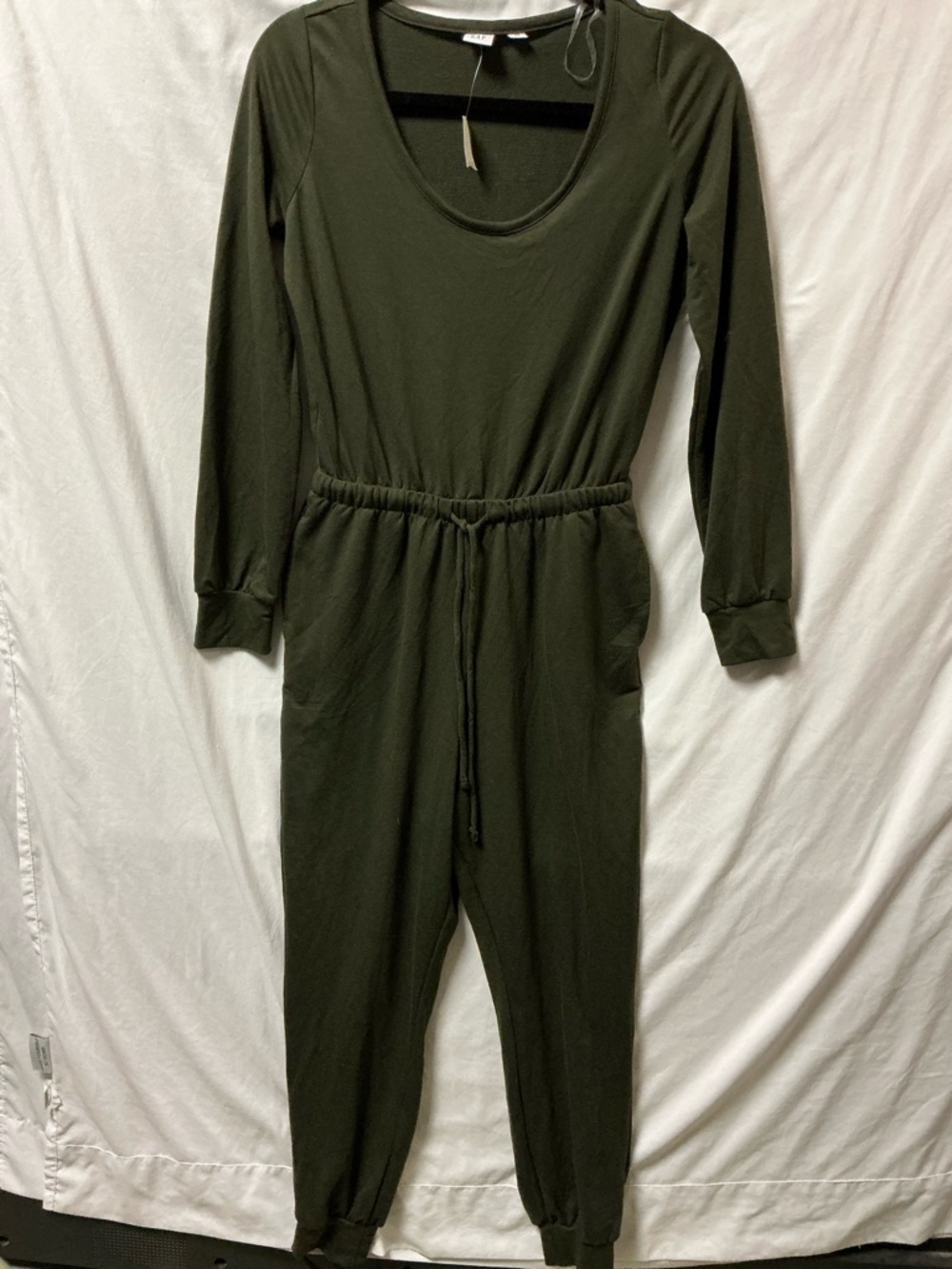 GAP Olive Green Long-Sleeve Jumpsuit